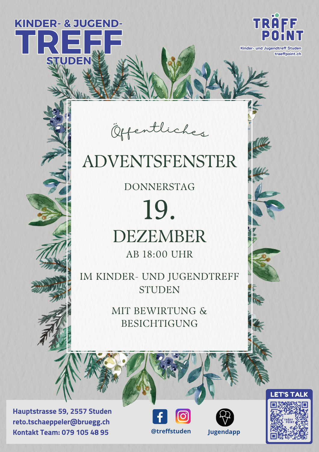 Öffentliches Adventsfenster Studen 2024